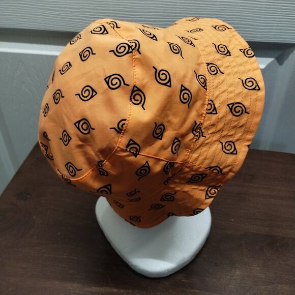 Naruto Childrens Kids Blue Orange Reversible Bucket Hat Anime Manga One Size - Picture 4 of 9